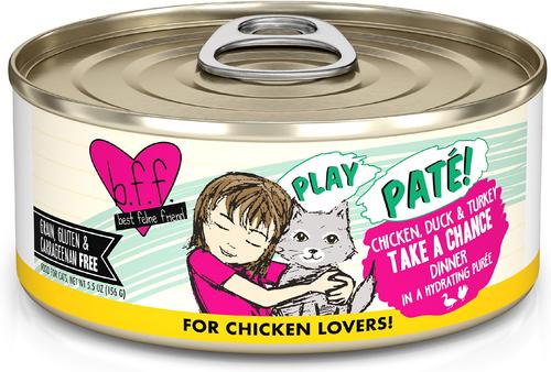 Bundle: BFF Play Pate Lovers Chicken, Duck & Turkey Take a Chance + Play Pate Lovers Chicken & Turkey Topsy Turvy Wet Cat Food