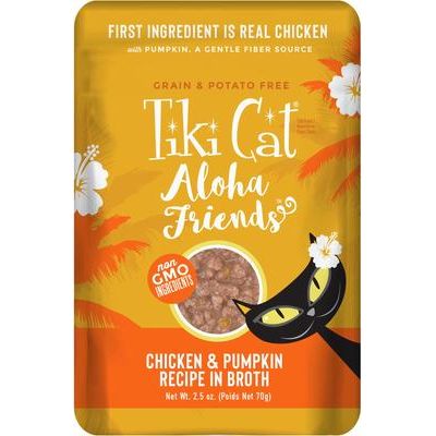 Alimento húmedo para gatos sin cereales Aloha Friends Variety Pack, bolsa de 2.5 oz, caja de 12