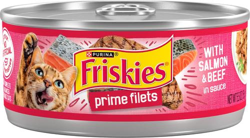 Prime Filets with Salmon & Beef in Sauce Canned Cat Food, 5.5-oz, case of 24