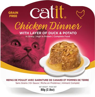 Dinner Chicken with Duck & Potato Cat Wet Food, 2.8-oz can