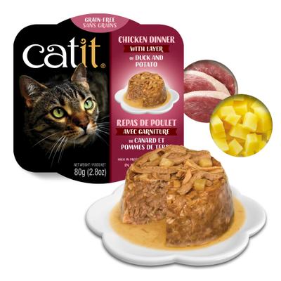 Dinner Chicken with Duck & Potato Cat Wet Food, 2.8-oz can