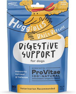 Digestive Support with Probiotics Chicken Flavored Soft Chew Digestive Supplement for Dogs, 90 count