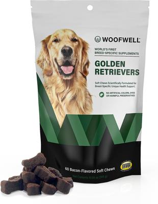 Golden Retrievers Health Support Bacon Flavored Soft Chews Dog Supplement, 60 count