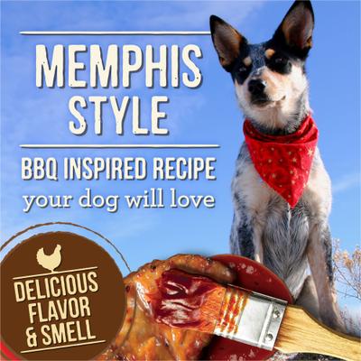 Slow Cooked BBQ Chicken Memphis Style Glazed Tenders Jerky Dog Treats, 10-oz pouch