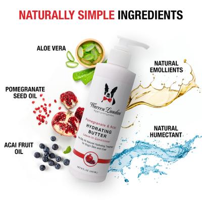 Dog Hydrating Butter, 8-fl oz bottle, Pomegranate & Acai