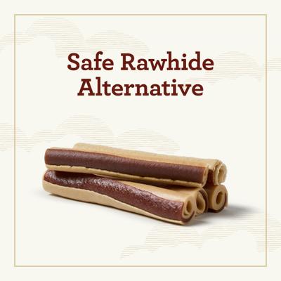 Rawhide-Free Rolled Sticks Peanut Butter Flavor Dog Treats, 10 count