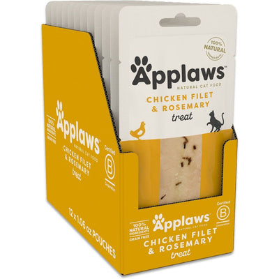 Filet Treats, Filet Pollo Filet with Rosemary Grain Free. 28 g, caja de 12. - Applaws