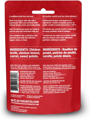 Cat Broths Chicken & Vegetables Food Topping, 2-oz bag, 18 count
