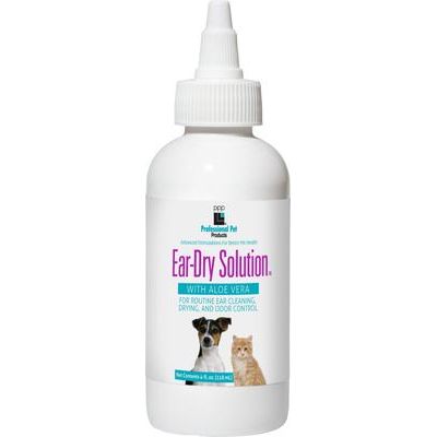 Solución para secar los oídos de mascotas, botella de 4 onzas líquidas