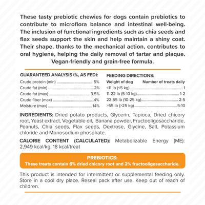 Prebiotic Superfood Peanut Butter, Banana, Chia Seed & Flax Seed Soft & Chewy Dog Treats, 3.53-oz pouch