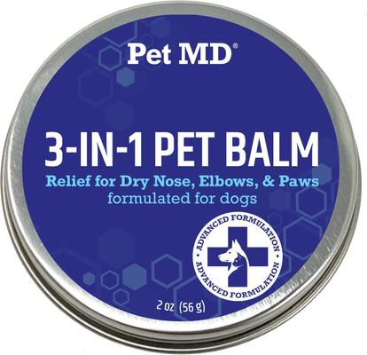 Paw Balm 3-in-1 Nose/Snout & Elbow Moisturizer & Paw Protectors Paw Wax with Shea Butter, Coconut Oil, & Beeswax for Dogs, 2-fl oz jar