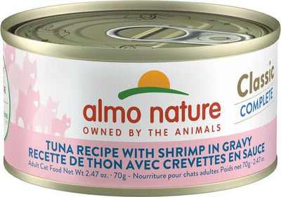 Classic Complete Grain-Free Tuna Recipe with Shrimps in Gravy Cat Food, 2.47-oz, case of 12