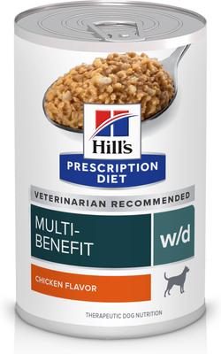 w/d Multi-Benefit Digestive, Weight, Glucose, Urinary Management Vegetable & Chicken Stew Wet Dog Food, 5.5-oz can, case of 4