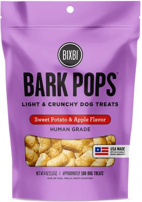 Bark Pops Chicken-Free Sweet Potato & Apple Flavor Light & Crunchy Dog Treats, 4-oz bag