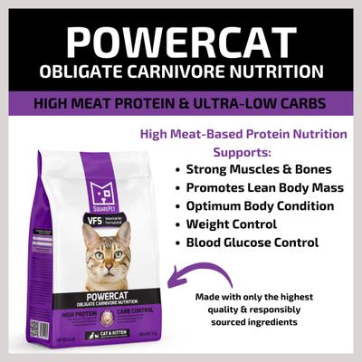 VFS PowerCat Turkey & Chicken High Protein Dry Cat Food, 4.4-lb bag