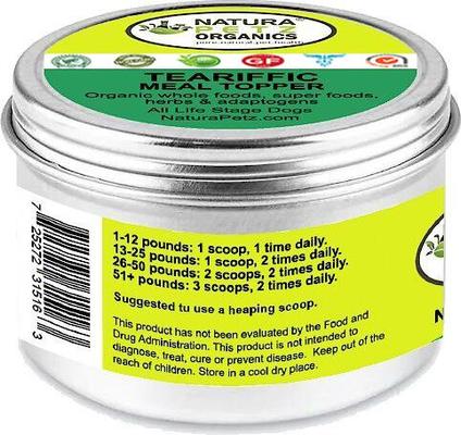 TEARIFFIC MEAL TOPPER* Tear Stain Support* Dog Supplement, 4-oz jar