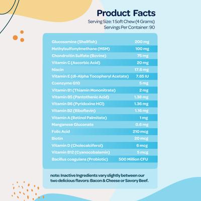 Suplemento saludable 12 en 1 para perros, 90 unidades