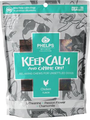 ¡Mantén la calma y el bienestar canino! Premios para perros con sabor a pollo, bolsa de 127 g