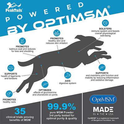 MSM Unflavored Powder Supplement for Dogs, 1-lb tub