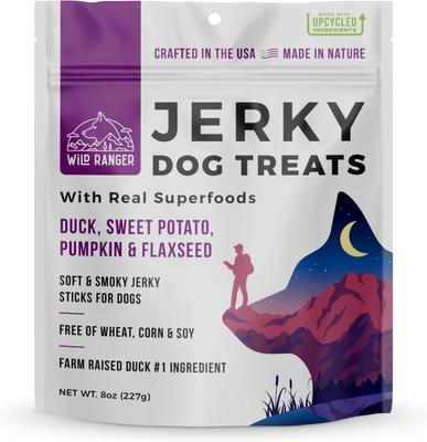 Beef, Sweet Potato, Pumpkin & Flaxseed with Real Superfoods Jerky Dog Treats, 8-oz bag