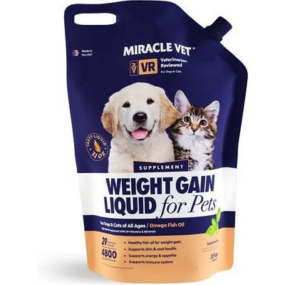 Suplemento líquido de alto contenido calórico para aumentar de peso en perros y gatos, bolsa de 16 oz