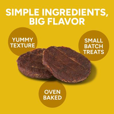 Wag More Bark Less Sliders BBQ Chicken Recipe Grain-Free Soft & Chewy Dog Treats, 8-oz bag