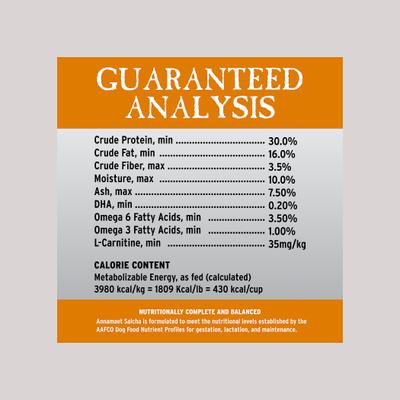 Alimento seco para perros Salcha Poulet Formula sin cereales, bolsa de 25 lb