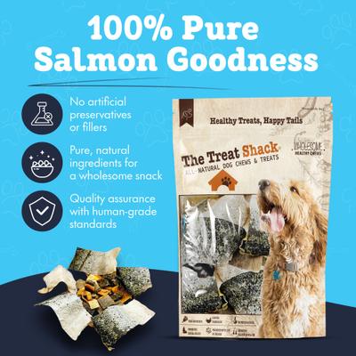All-Natural Salmon Jerky Brittle & Skins Variety Pack Freeze-Dried Dog Treats, 6-oz bag, 6-oz bag