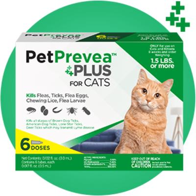 Tratamiento localizado Plus para gatos, 1.5 lb, 3 dosis (suministro para 3 meses)