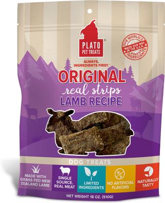 Original Real Strips Lamb Dog Treat, 18-oz bag