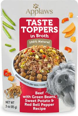 Taste Toppers Tuna Fillet with Pumpkin, Chickpeas & Kale Recipe in Broth Natural Wet Dog Food, 3-oz pouch, case of 12