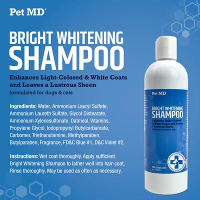 Bright Whitening Cat & Dog Shampoo, 12-fl oz bottle