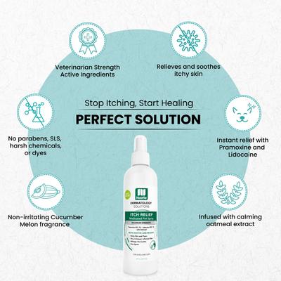Medicated Itch Relief Spray for Dogs & Cats, 8-fl oz bottle