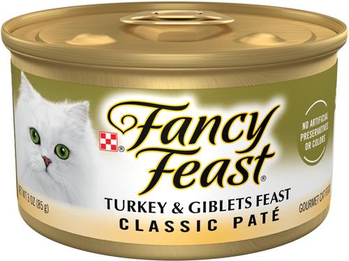 Bundle: Tiny Tiger Pate Turkey & Giblets Recipe Grain-Free Canned Cat Food, 3-oz, case of 24 + Fancy Feast Classic Turkey & Giblets Feast Canned Cat Food, 3-oz, case of 24