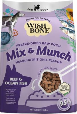 Mix & Munch Raw Beef & Venison High Protein Grain-Free Adult Freeze-Dried Dog Food, 12.35-oz bag