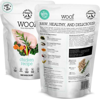Woof Chicken Recipe Grain-Free Freeze-Dried Dog Treats, 1.76-oz bag