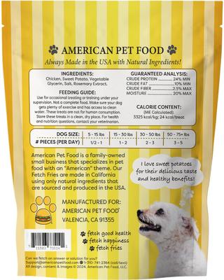 Fetch Fries Chicken & Sweet Potato Dog Treats, 16-oz bag