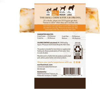 No-Hide Small Rolls Long Lasting Natural Rawhide Alternative Chicken Recipe Chew Dog Treats, 1 count