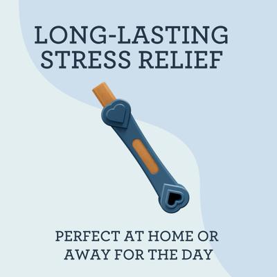 All Day Calming 6-inch Rubber Dog Bone Toy with Bacon Flavored Dog Treat Refill, 4 count