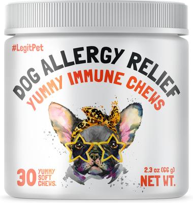 Allergy & Immune Support Chicken Flavored Chew Supplement for Adult Dogs, 30 count