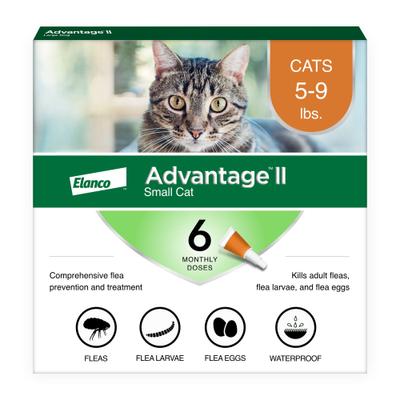 Tratamiento antipulgas para gatos de 5 a 9 libras, 2 dosis (suministro para 2 meses)