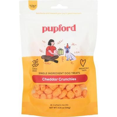 Cheddar Crunchies - Golosinas crujientes para perros con sabor a queso cheddar de ingredientes limitados, de grado humano, bolsa de 7.5 oz