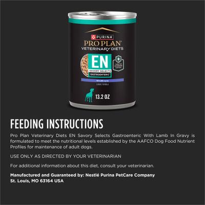 EN Savory Selects Gastroenteric with Lamb Chunks-in-Gravy Wet Adult Dog Food, 13.2-oz can, case of 4