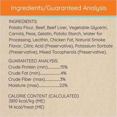 Beef & Vegetable Dog Soft Chew Treat, 6-oz bag