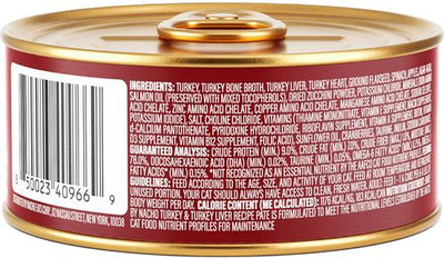 Turkey & Turkey Liver Recipe Grain-Free Pate Wet Cat Food, 5.5-oz can, case of 24