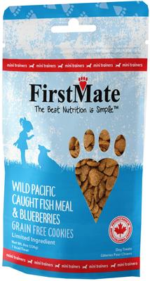 Wild Pacific Caught Fish Meal & Blueberries Mini Trainer Grain-Free Dog Treats, 8-oz bag