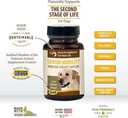 Senior Mobility Formula Dog Tablets Supplement, 120 tablet