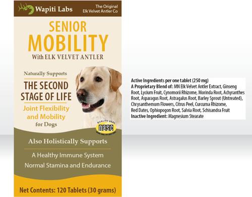 Senior Mobility Formula Dog Tablets Supplement, 120 tablet