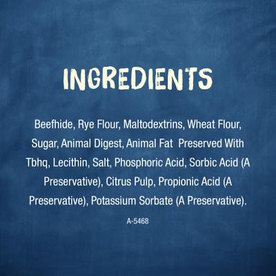 Rib Hide, Long-Lasting Small/Medium Dog Treats, 6 count pouch