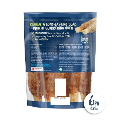 Rib Hide, Long-Lasting Small/Medium Dog Treats, 6 count pouch